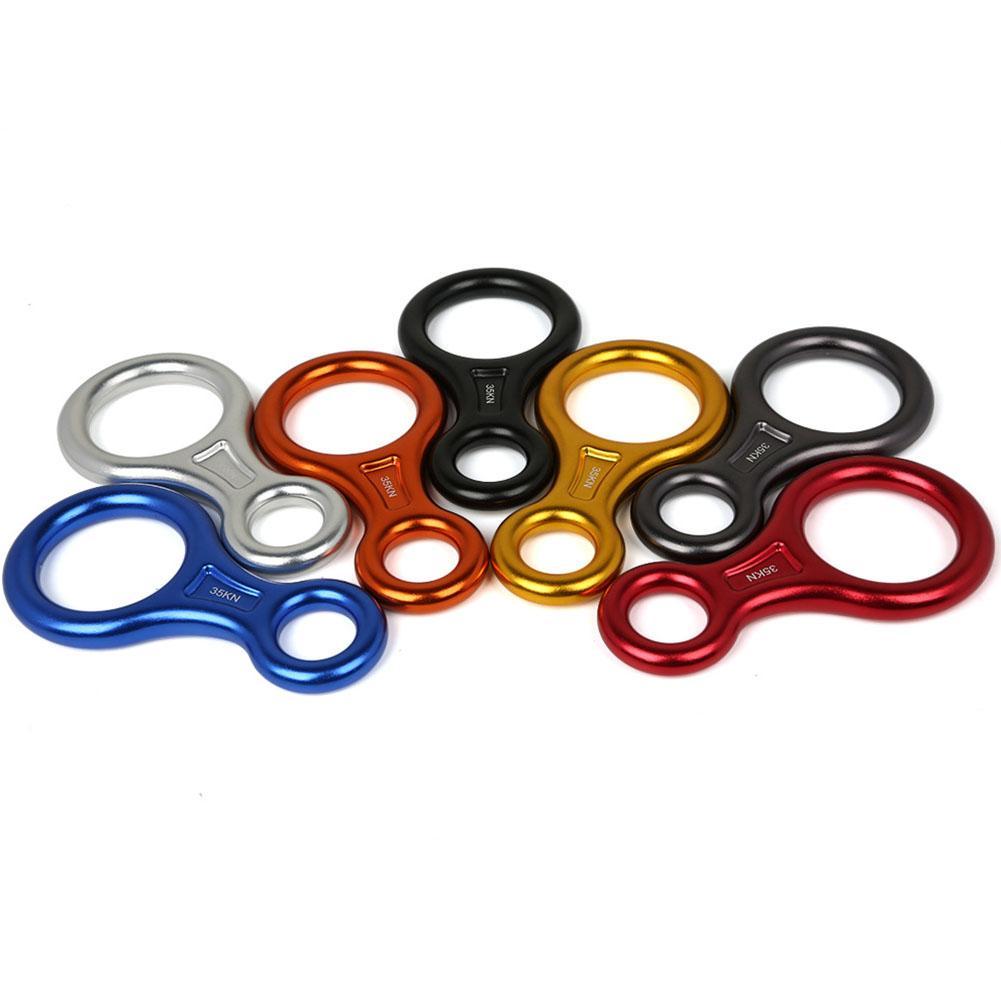 8 Woord Klimmen Ring Touw Descender Gear Zekeringsapparaat Downhill Acht Ringen Figuur Rock Klimmen Staartletters Kit Voor Outdoor Gereedschap