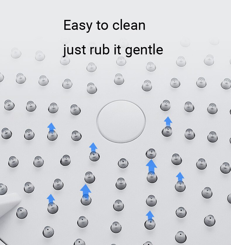 Matte White Anti-bacteria ABS Material handheld shower adjustable shower head with silicone shower nozzle