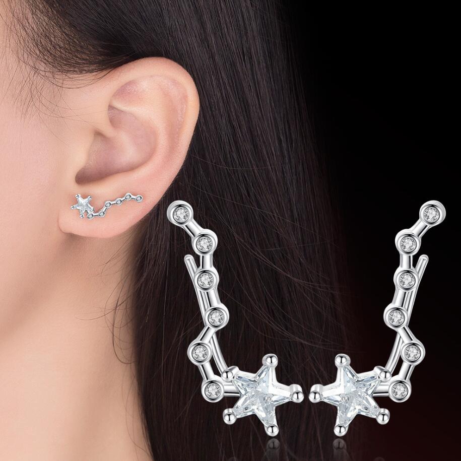 Big Dipper personality ladies zircon earrings start earring