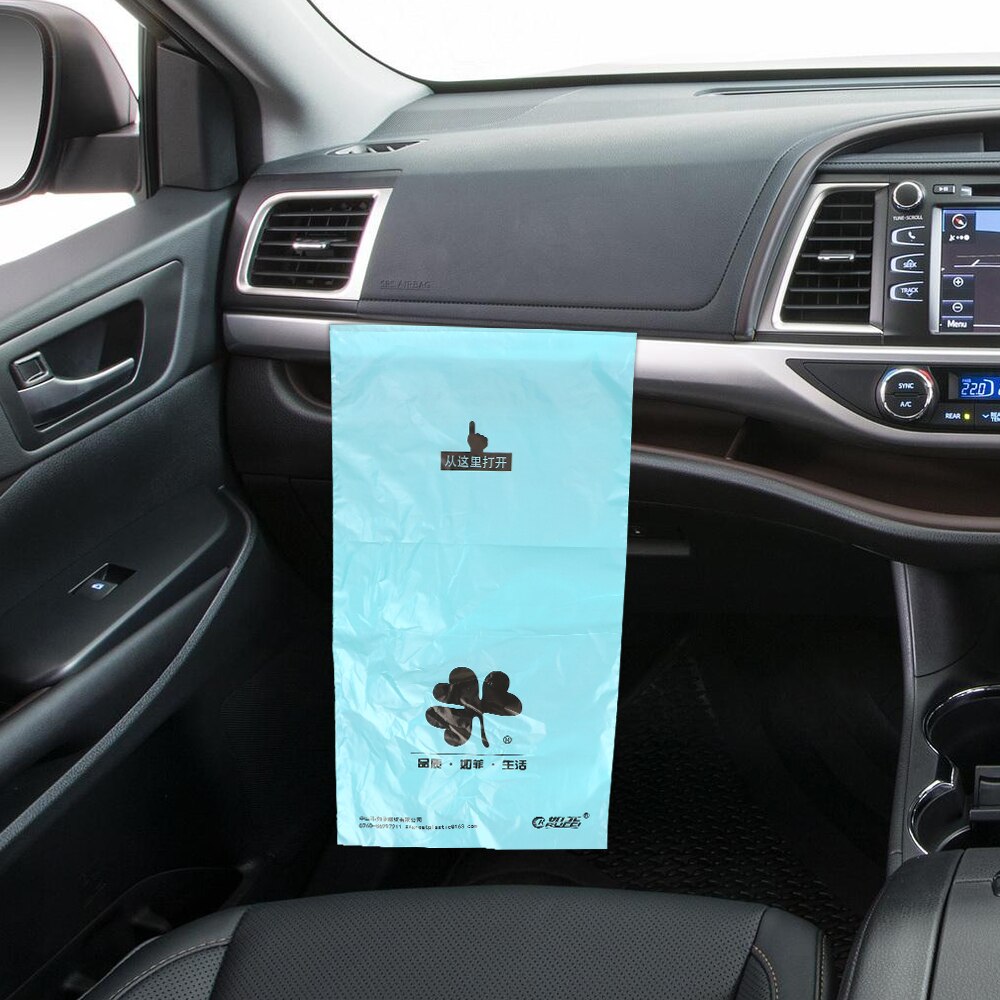 Car Organizer Disposable Auto Seat Back Hanging Trash Bin Self-adhesive Car Garbage Bag 50 pieces/Pack Storage Bag 38*18cm