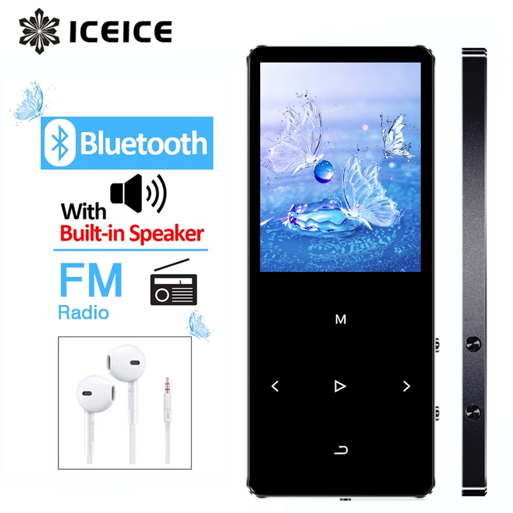 REPRODUCTOR DE ICEICE MP3 con teclado táctil Bluetooth altavoz incorporado 8GB 16GB 32GB 40GB HiFi Walkman portátil radio FM grabación MP 3