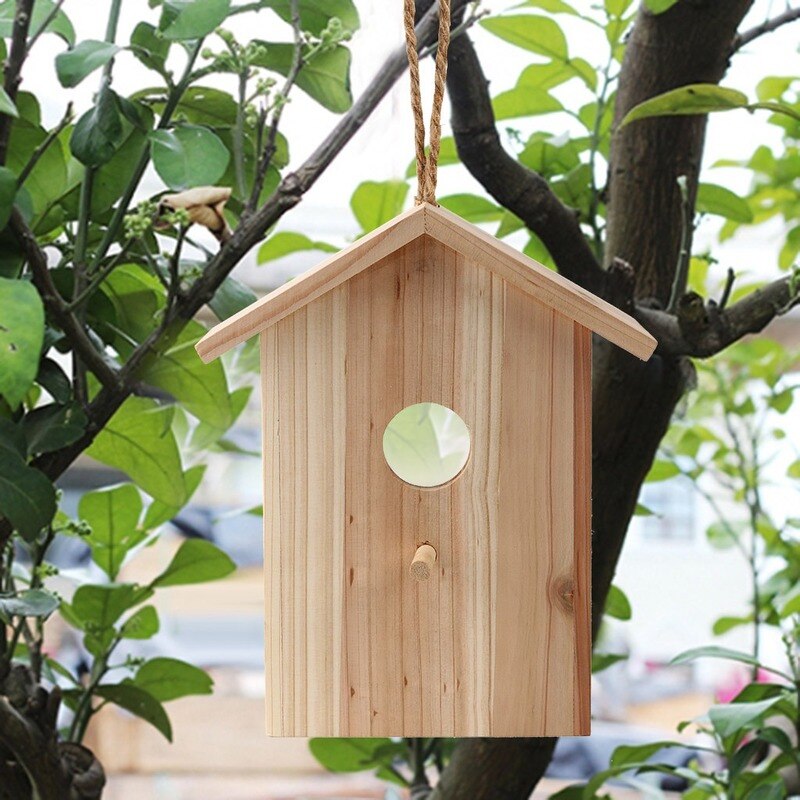 Farverigt lavievindue fuglehus med stærk sugekop til udendørs - se igennem fuglehus udendørs bedst for børn