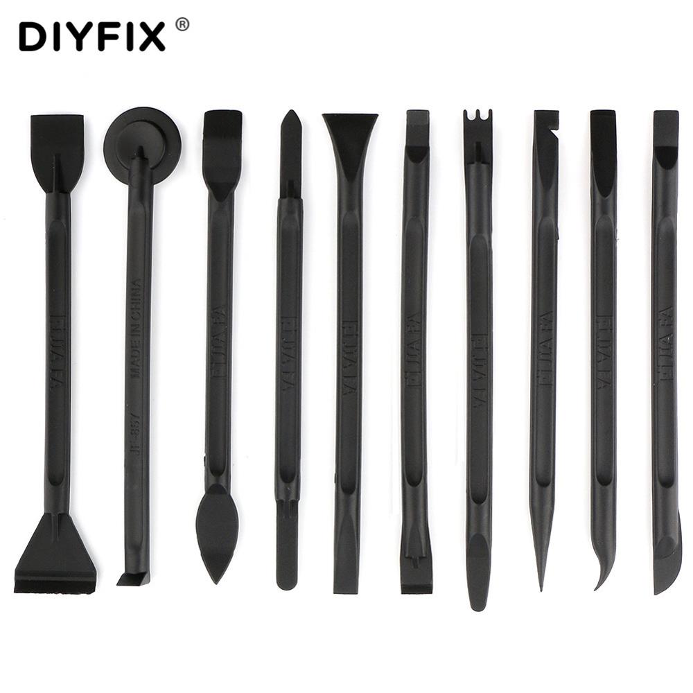 DIYFIX 10Pcs Plastic Crowbar Pry Tool For iPhone Samsung Huawei Mobile Phone Screen Disassembly Spudger Opening Tools Repair Kit: Default Title