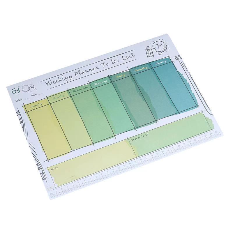 A4 Weekly Planner Plan NoteBook 54 Sheets Schedule Organizer Notepad School Office Supplies Journal Stationery