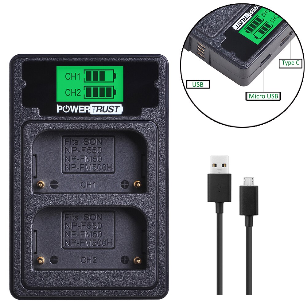 Np -fm500h 1800 mah np  fm500h batteri til sony np -fm500h alfa slt  a57 a58 a65 a77 a99 a77v a77ii dslr -a100 a200 a350 a450 a500: Lcd dobbel lader