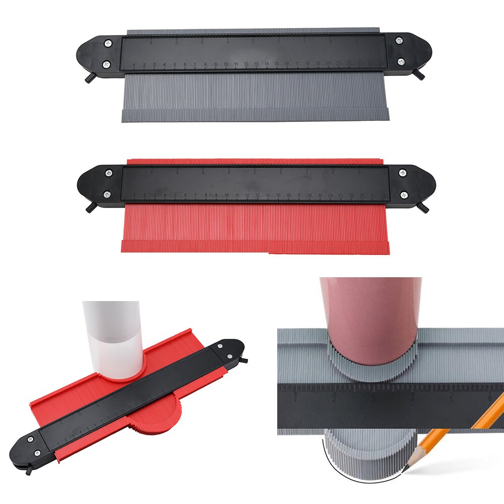 Muotokonttori 12cm/14cm/25cm - Merkintätyökalu Puulle ja Laatoille - Epäsäännöllinen Mittakaavalinja