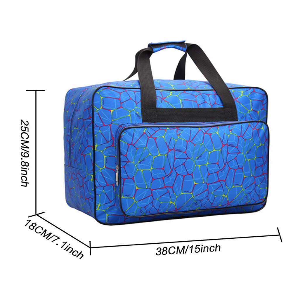 Large Capacity Sewing Machine Storage Handbag Women Sports Fitness Carry Bag Portable Travel Storage Handbag: S BLUE