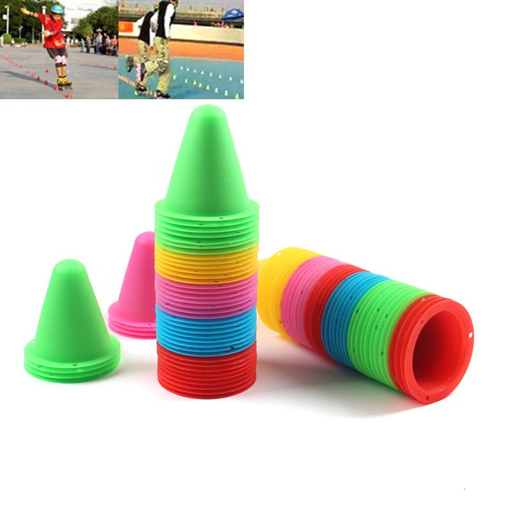 Cônes de fabricant d'agilité pour Slalom Roller skate entrainement cône de circulation Sport en plein air Fitness équipement de football rouge directe 20 pièces