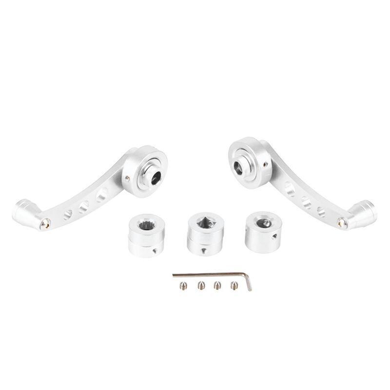 1 Paar Universal Aluminium Car Auto Raambedieningsmechanisme Krukken Deur Glas Handvatten Kit: Silver