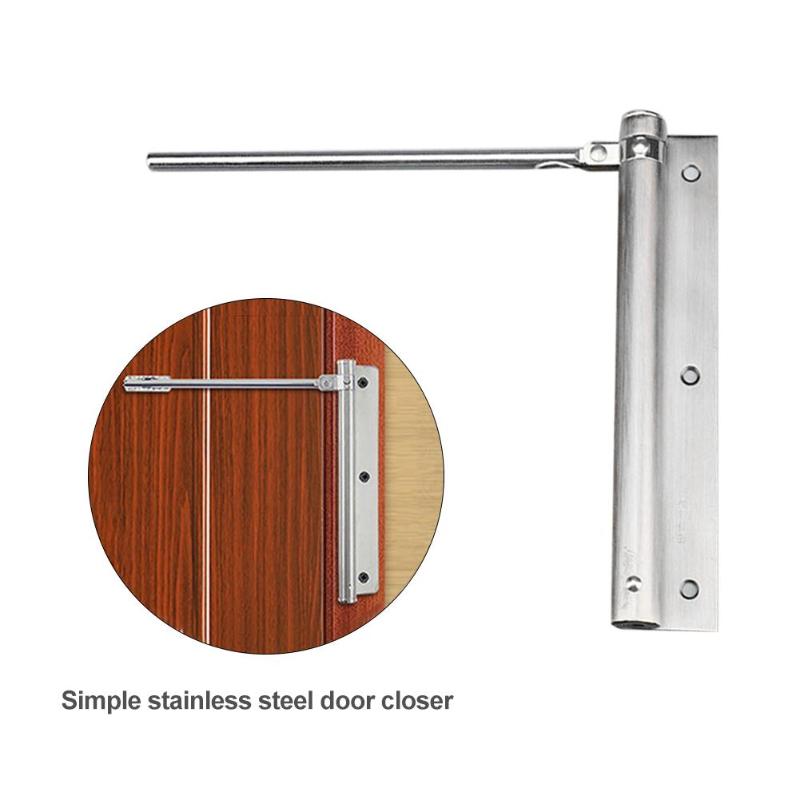 Load-bearing Capacity Door Closer Automatic Closing Adjustable Spring Strength Stainless Steel Household Office Door Hardware