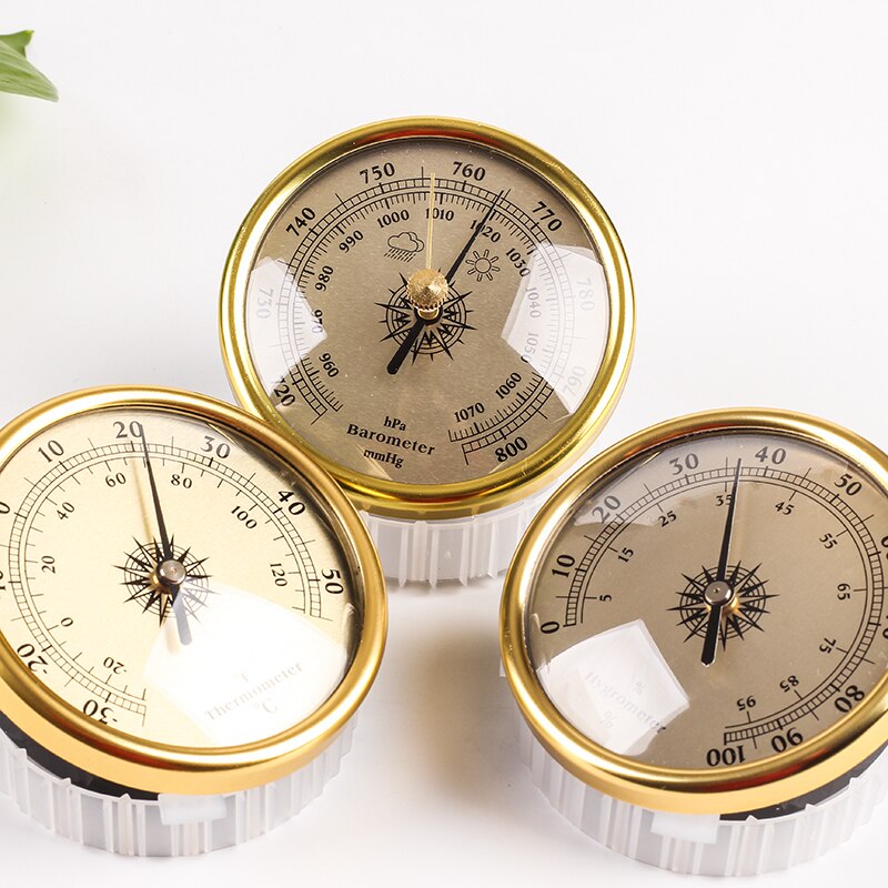 3-in-1 Barometer Hygrometer Thermometer One Set of 72mm Fishing Baromete Finish Dial Traditional Weather Station