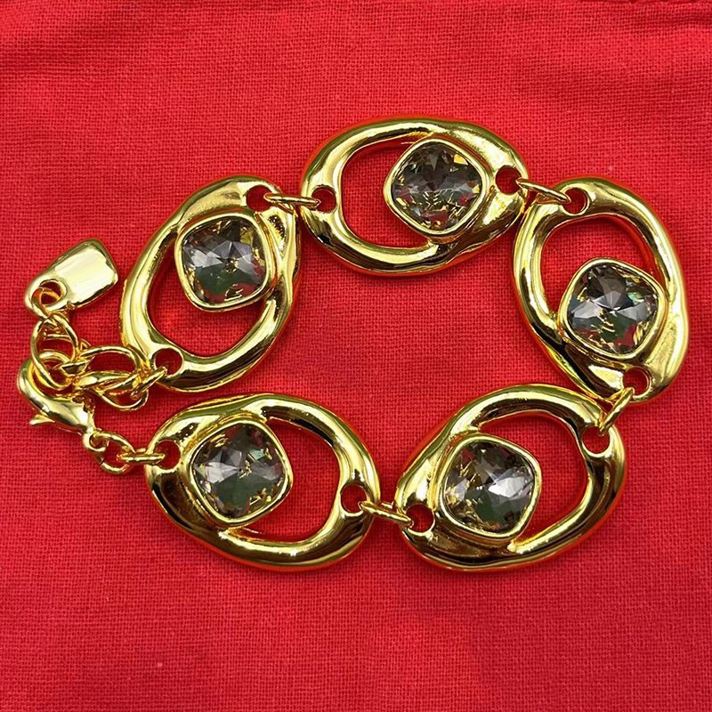 Bracelet de bijoux de luxe pour dames, léger, espagnol, , accessoires exquis, fête, de ,: Couleur or jaune pâle