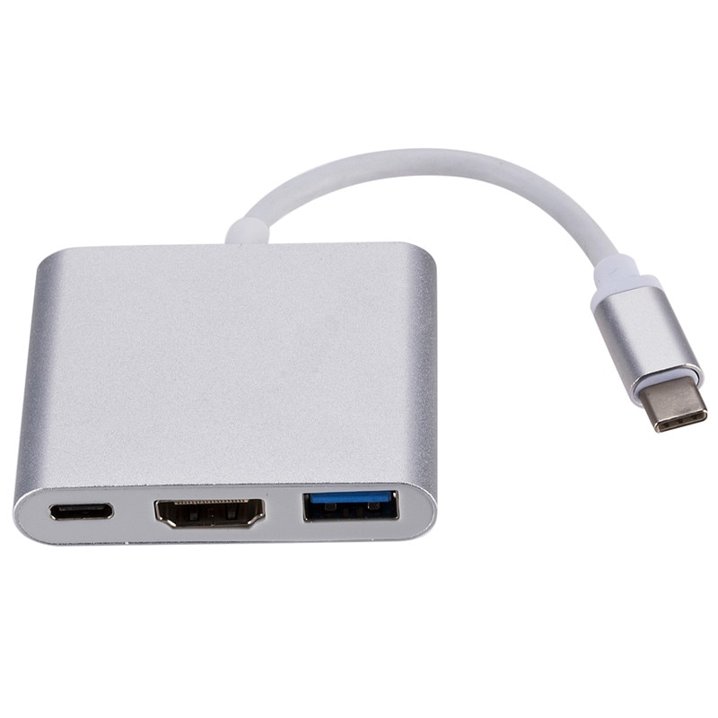 USB C To HDMI 3 in 1 Cable Converter for Usb 3.1 Thunderbolt 3 Phone To Monitor Type C Switch To HDMI 4K Adapter Cable 1080P