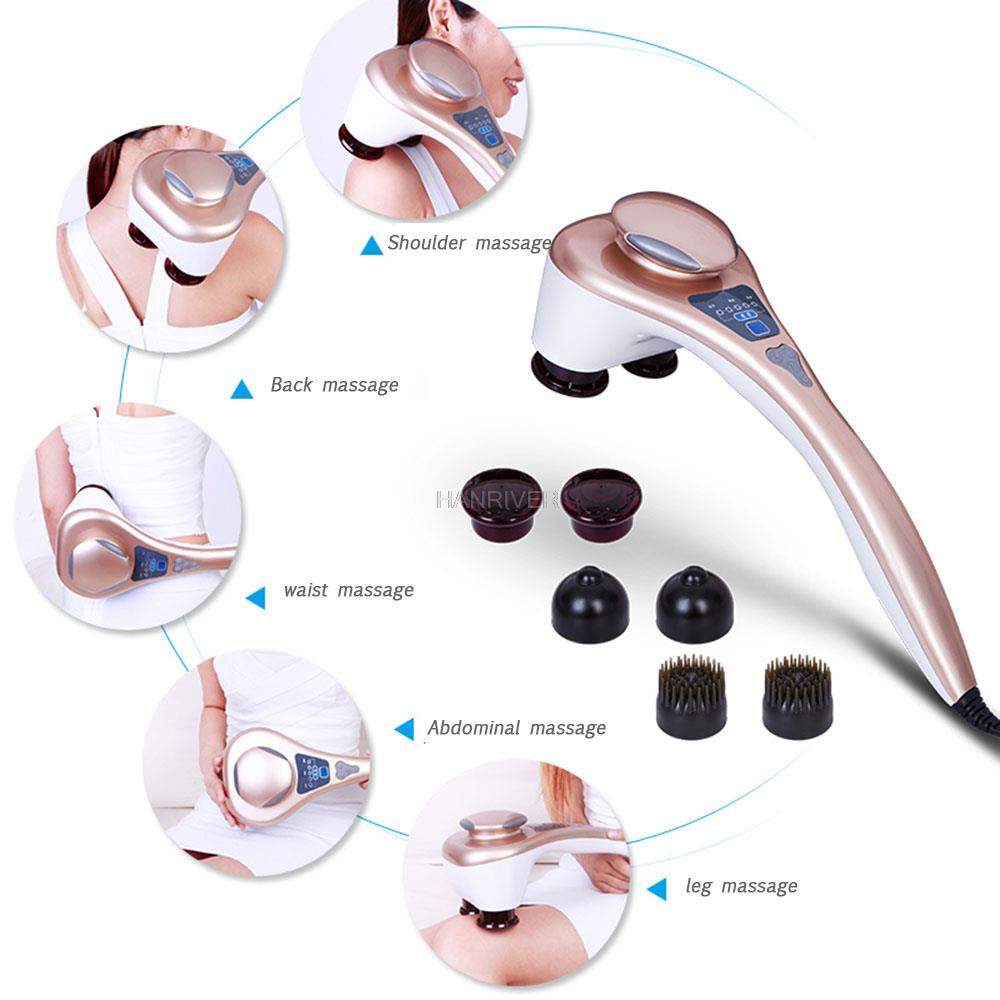 Double slider massage stick dolphin massage device electric cervical vertebra multifunctional the hammer meridiarns internality