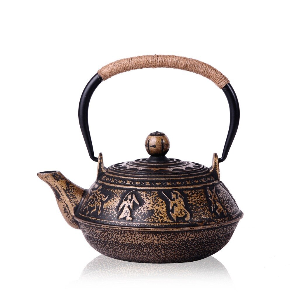 7 Chioces Cast Iron Teapot Set Japanese Tea Pot Tetsubin Kettle Enamel 900ml Kung Fu Infusers Metal Net Filter Cooking Tools