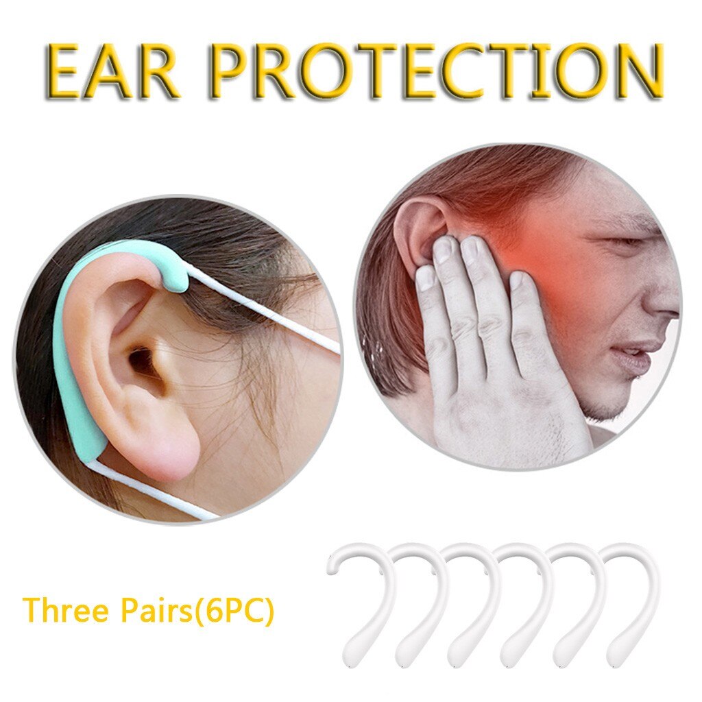 Lot de 3 paires de protège-oreilles en Silicone, accessoires de Protection pour oreilles, réutilisables, confortables, crochets, compatibles