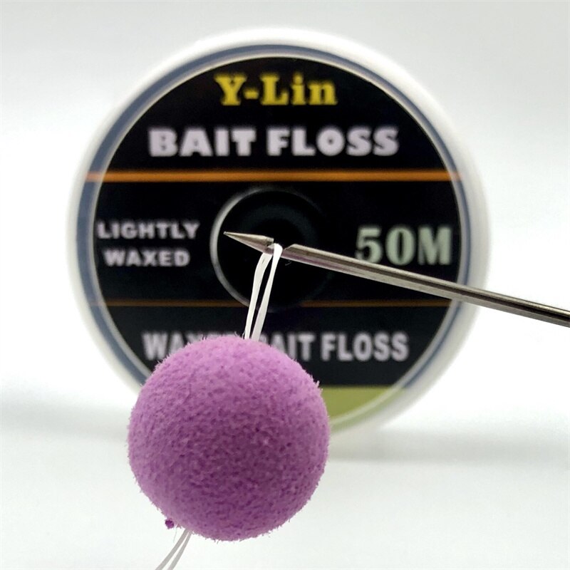 50m Carp Fishing Bait Floss Accessories Grips for POP UP Boilies Holder Chod Hair Ronnie Rig Carp Rigs Fishing Tackle Terminal