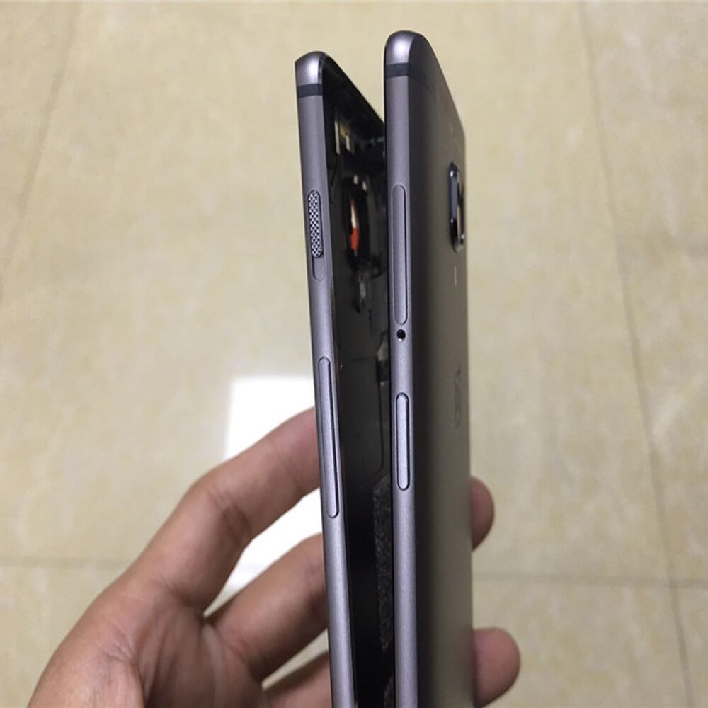 Alloggiamento Posteriore in metallo Copertura per Oneplus 3 3T Posteriore Porta Cassa di Batteria Pulsante Laterale + Obiettivo di Vetro per Oneplus 3 A3000 3T A3003 Della Copertura Posteriore