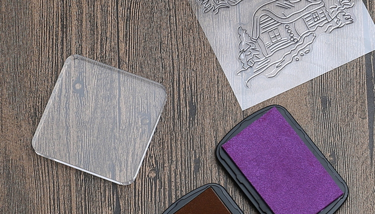 square acrylic stamp block clear acrylic block for stamping 7.5cm x 7.5cm crafting stamp accessories