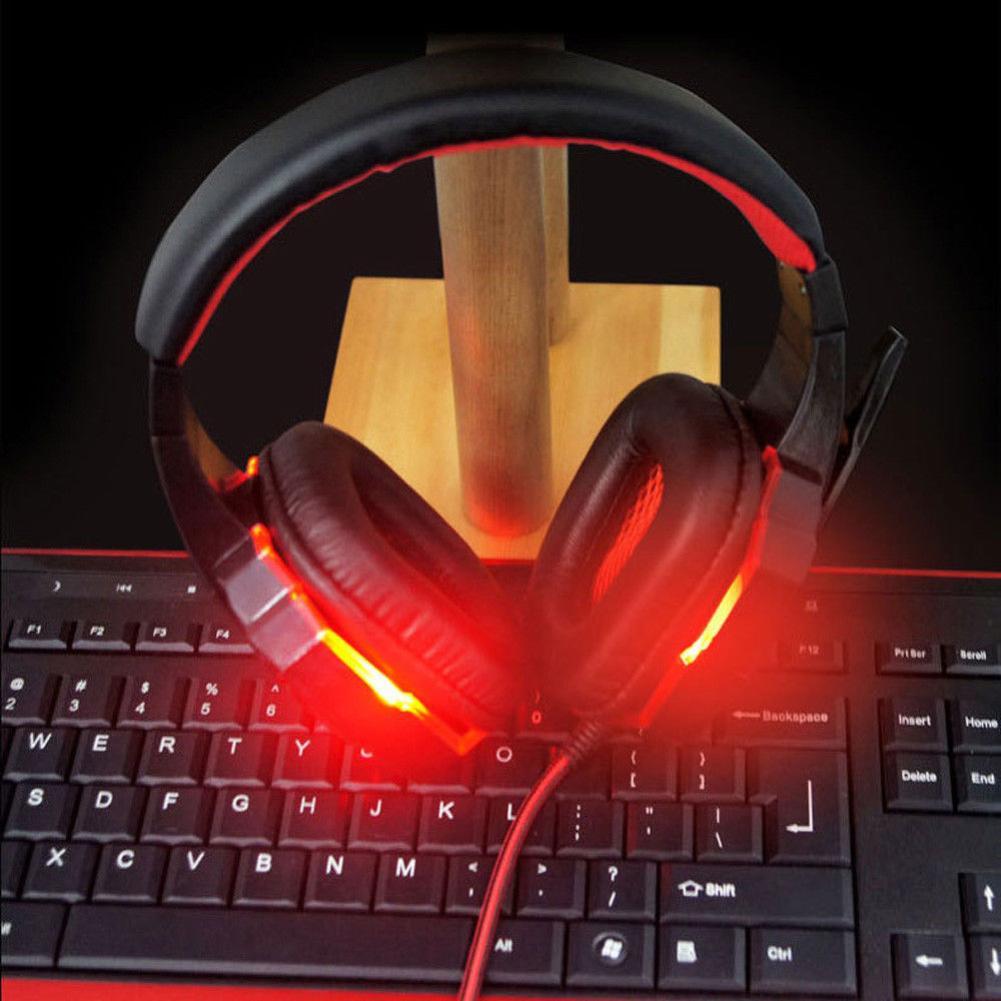 Surround Stereo Gaming Headset Headband Headphone USB 3.5mm LED with Mic