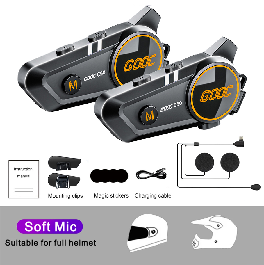 Motorrad kabellos Helm Gegensprechanlage Headset Stereo Bluetooth 5,3 Freis prec heinrich tung ipx67 wasserdicht 1100ma 1000h lange bereithalten: Schwarz