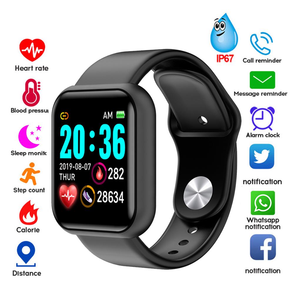 D20 Bluetooth Slimme Horloges Mannen Waterdichte Sport Fitness Tracker Smart Armband Bloeddruk Hartslagmeter Y68 Smartwatch