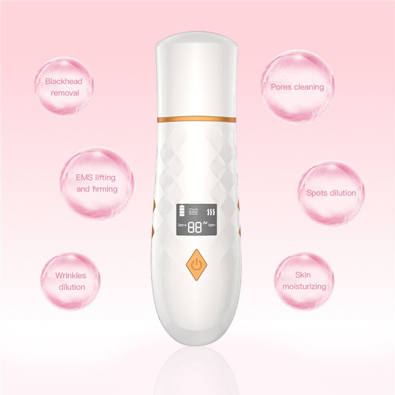 Verwarmend kompres en schepmachine, ultrasone schoonheidsbehandeling, introductie van ionen in een mee-eter poriënreinigingsinstrument