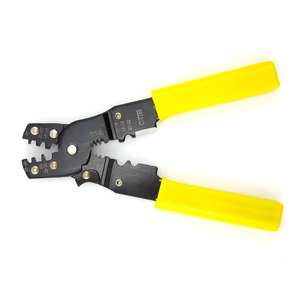 Multifunctional Crimping Tool Set 200pcs Butt Wire Connectors AWG22-10 Copper Tinned Splice Terminals Sleeve Bare Hand Plier Kit