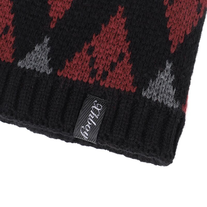 Winter Warm Pak Hoeden Sjaal 2 Stuk Fluwelen Katoenen Mannen Beanie Hat Unisex Ring Bib Skullcap Hedging Caps klassieke Plaid