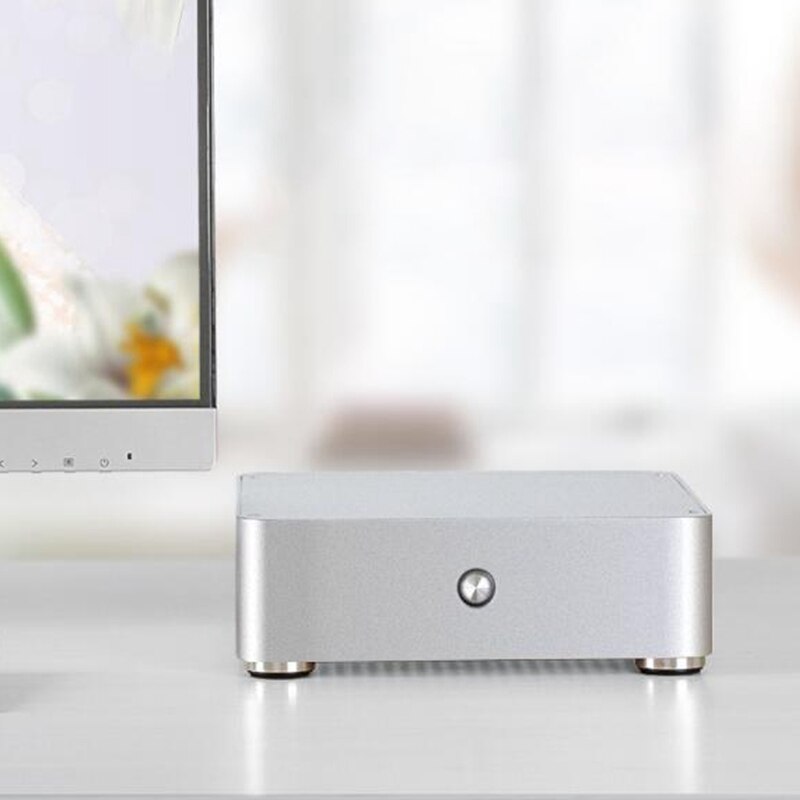 H60 HTPC Chassis Computer Case Mini ITx Audio Horizontal Aluminum Alloy Practical Slim Computer Case Without Power
