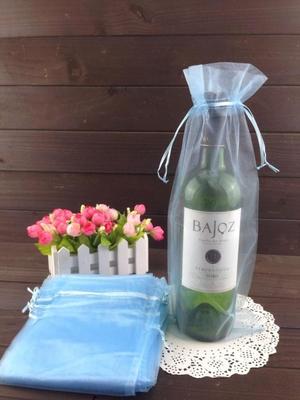 50 Stuks 15X37Cm Goud Koord Organza Wijn Zak Voor Wedding Party Xmas Champagne Fles Houder Zakjes: 02