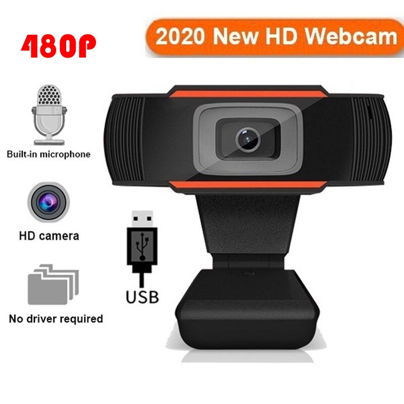 HD 480p/720p/1080p Webcam Web Camera Cam Digital Video Webcamera with CMOS Image for Teaching HD Beauty Computer PC: 480P