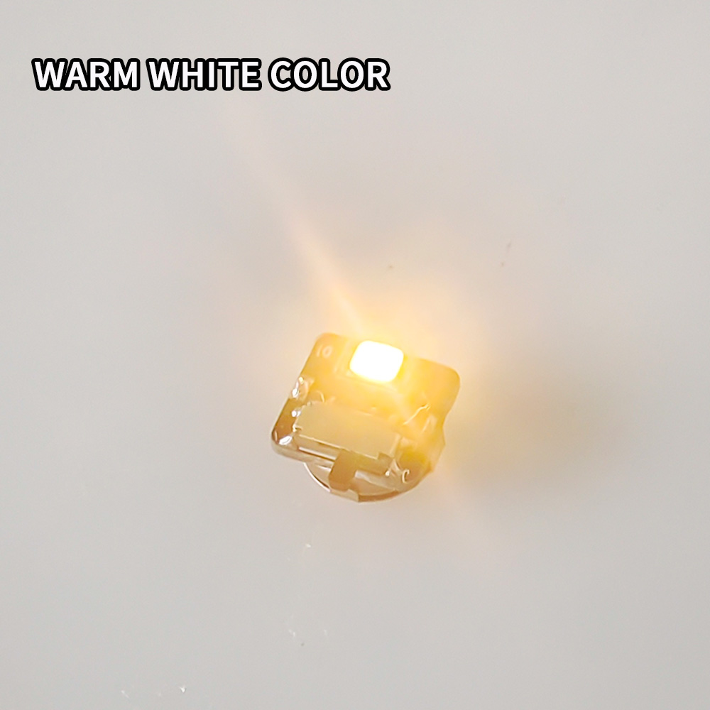 1 st mini superljusbrytare kontrolllampa led enstaka lampor modell gör-det-själv trådlös belysningsmaterial diorama kit: Svart