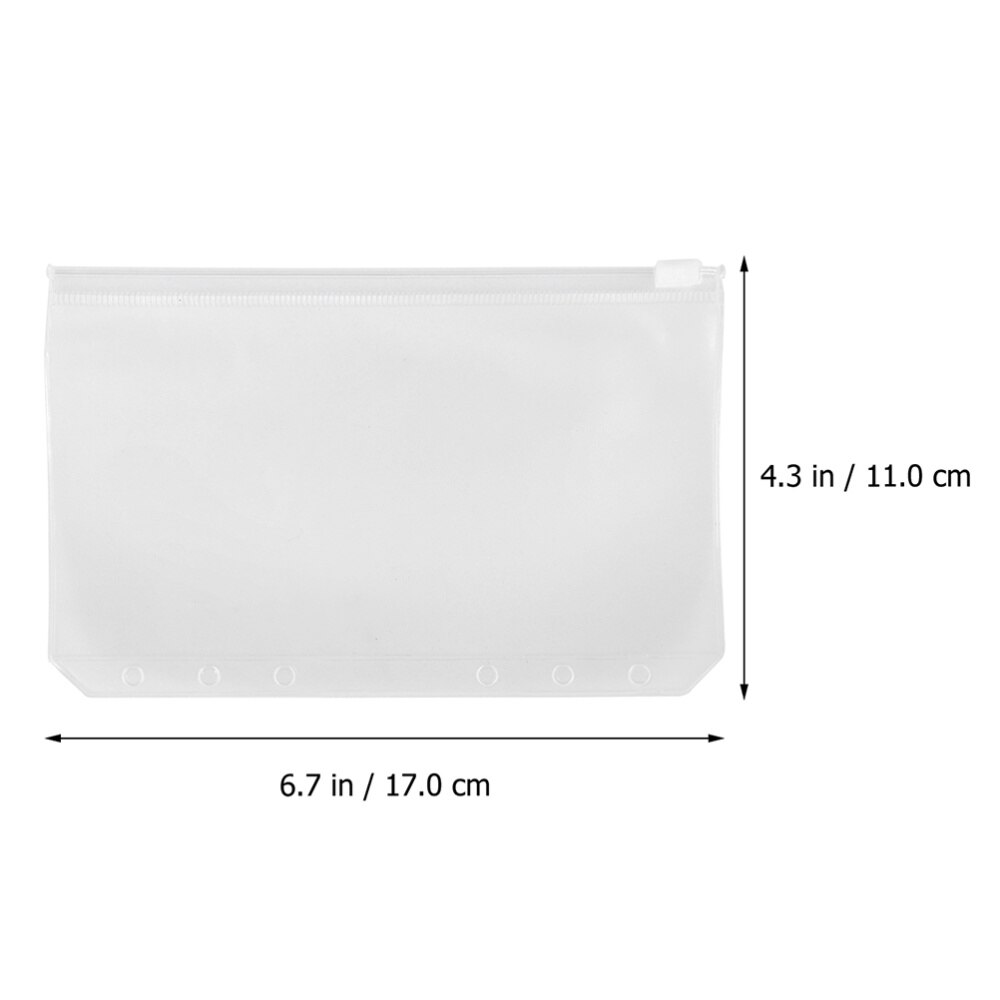 10Pcs A6 File Document Folder Transparent Button Document Storage Organizer for Files Documents (17x11cm)