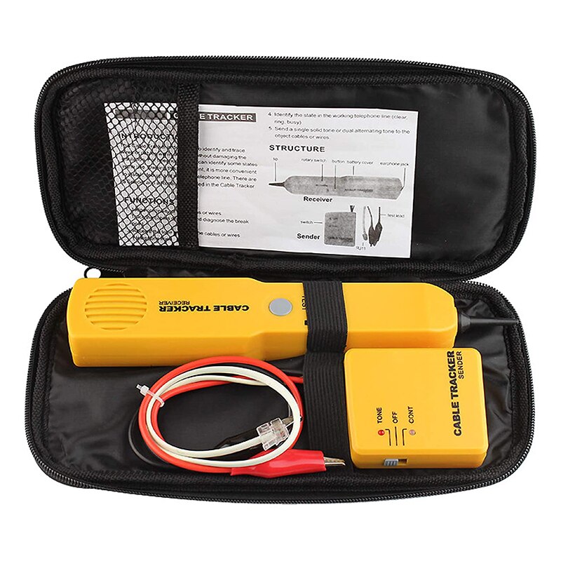 Electrical Wire Circuit Tester with Tone Generator and Probe Kit Cable Signal Locator Tester Test Circuit 255X120X38mm TB