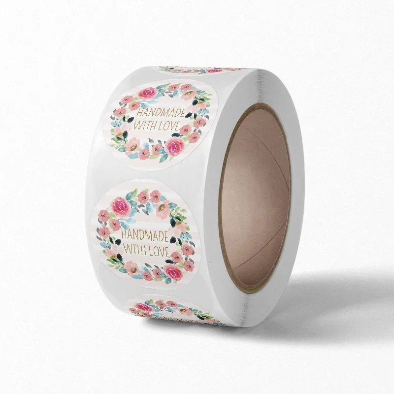 500 sztuk ręcznie robione z naklejkami miłosnymi Etykieta do pieczenia naklejka ślubna etykieta imprezowa dekoracja koperta pieczęć papeteria czarna naklejka: Ciemnoszary