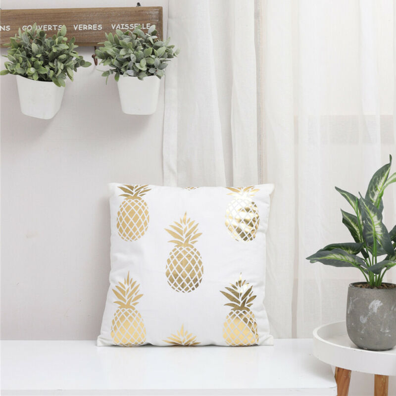 Guld geometri dekorativa örngott polyester kast randigt örngott kuddfodral heminredning kuddar 18 tum