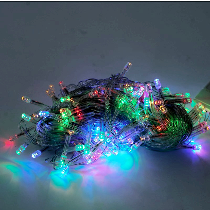 7 led-ljusslinga för utomhusbruk, batteridriven, jul, födelsedag, hemfest, dekorationslampa: Rgb / 350w