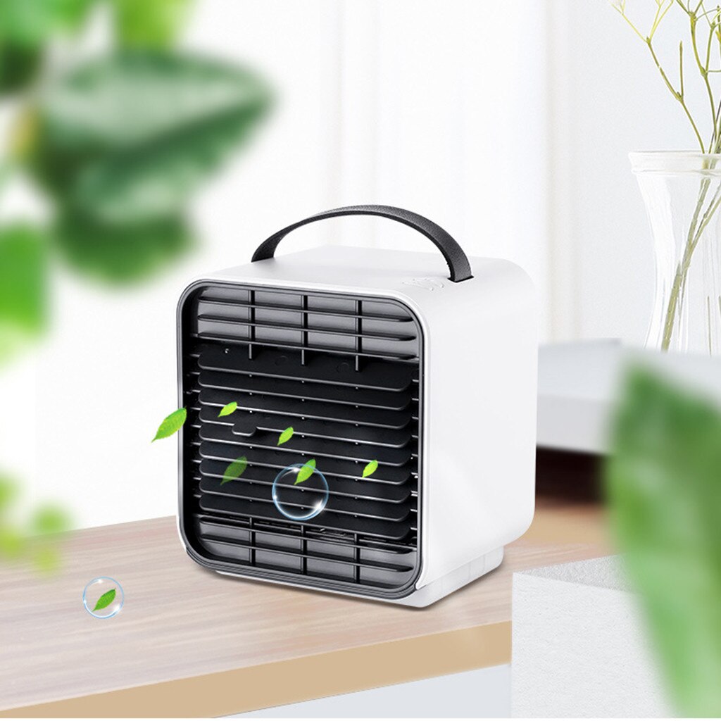 Mini USB Portable Air Conditioner Fan Digital Conditioning Purifier Light Desktop Air Cooler Cooling Fan For Bedroom Home Office