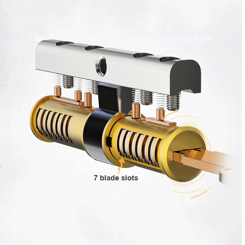 Door cylinder 60 65 70 75 80 85 90mm European Stainless steel lock cylinder standard security door lock core 8 pcs Key Locking