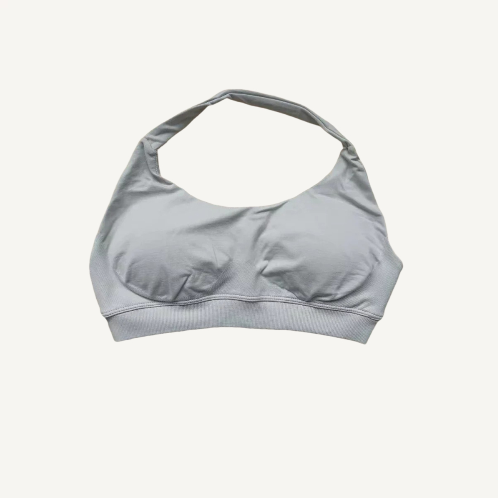 Reggiseno da yoga con cinturino imbottito senza schienale, tinta unita color caramello, fitness da donna, reggiseno da ciclismo, supporto per palestra, comodo reggiseno dinamico: XL / Oro