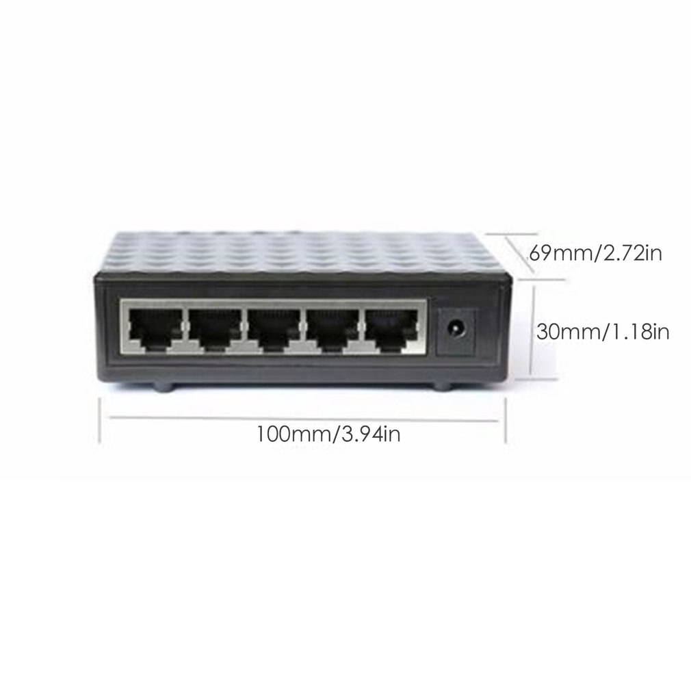 RJ45 MINI 5-Ports Fast Ethernet Network Black Switch Hub for Desktop PC Gigabit switch 5-port Ethernet switch