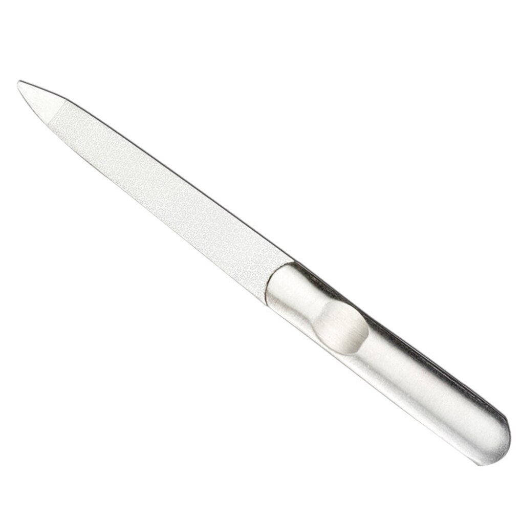 1Pc Rvs Professionele Nagelvijl Dubbele Kanten Voor Dikke Nagels 9Cm/11.5Cm