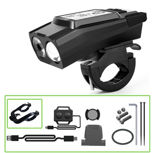 Bike Speed Meter Digital Bike Computer Multifunction Waterproof Sports Sensors Bicycle Speedometer Bike Light Horn 3 in 1: Black C2