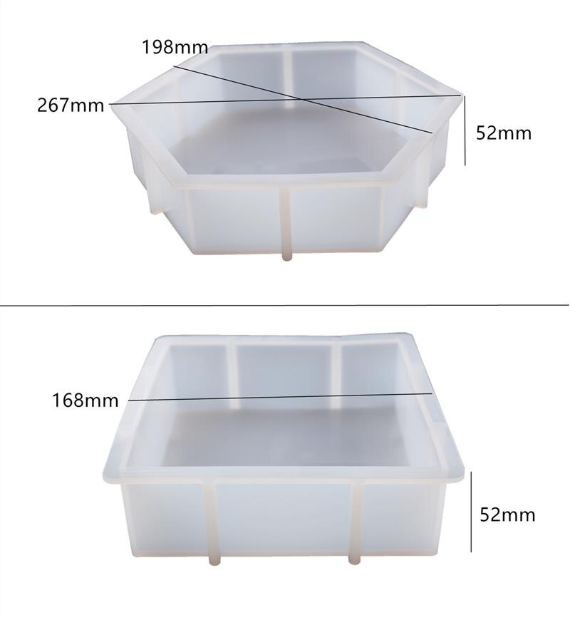 Moule en résine époxy cristal, grand Cube géométrique, échantillon amour rond Rectangle, moule en Silicone