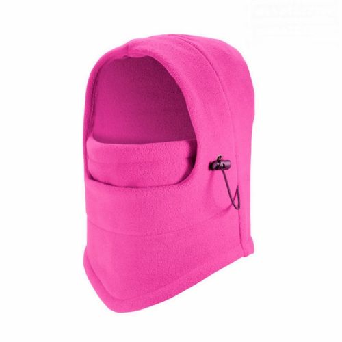 Invierno Polar térmico abrigado pasamontañas Snood deportes al aire libre senderismo ciclismo motocicleta bufanda para esquí gorro, máscara de cara completa Caps calentador de cuello: Pink