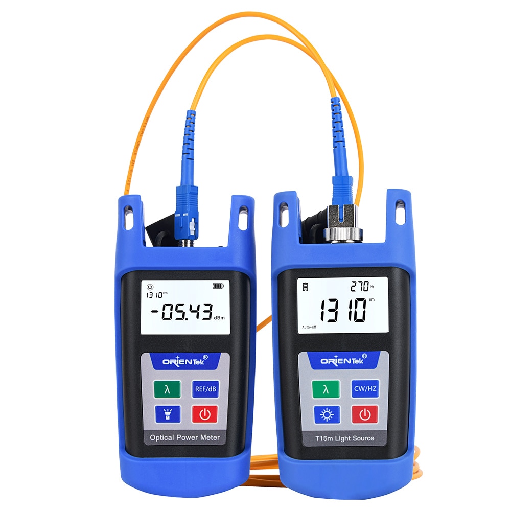 Orientek-medidor de potencia óptico T25M + fuente de luz óptica de T15M-S, monomodo 1310/1550nm, FTTH, herramienta de prueba OPM OLS