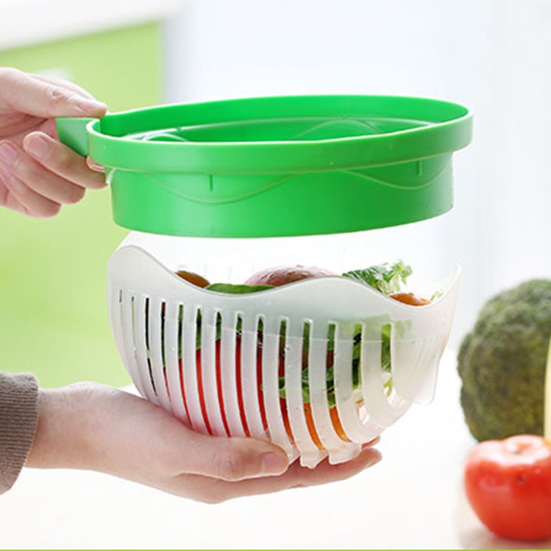 Salad cutting bowl 60Second Salad Cutter Bowl Kitchen Gadget Fruit Vegetable Chopper Slicers Cutter Salad Maker