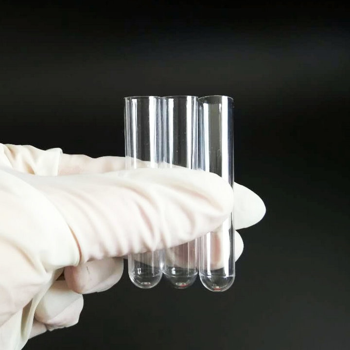 50pcs/lot 13*78mm U shaped bottom Plastic test tubes for kinds of Laboratory Tests