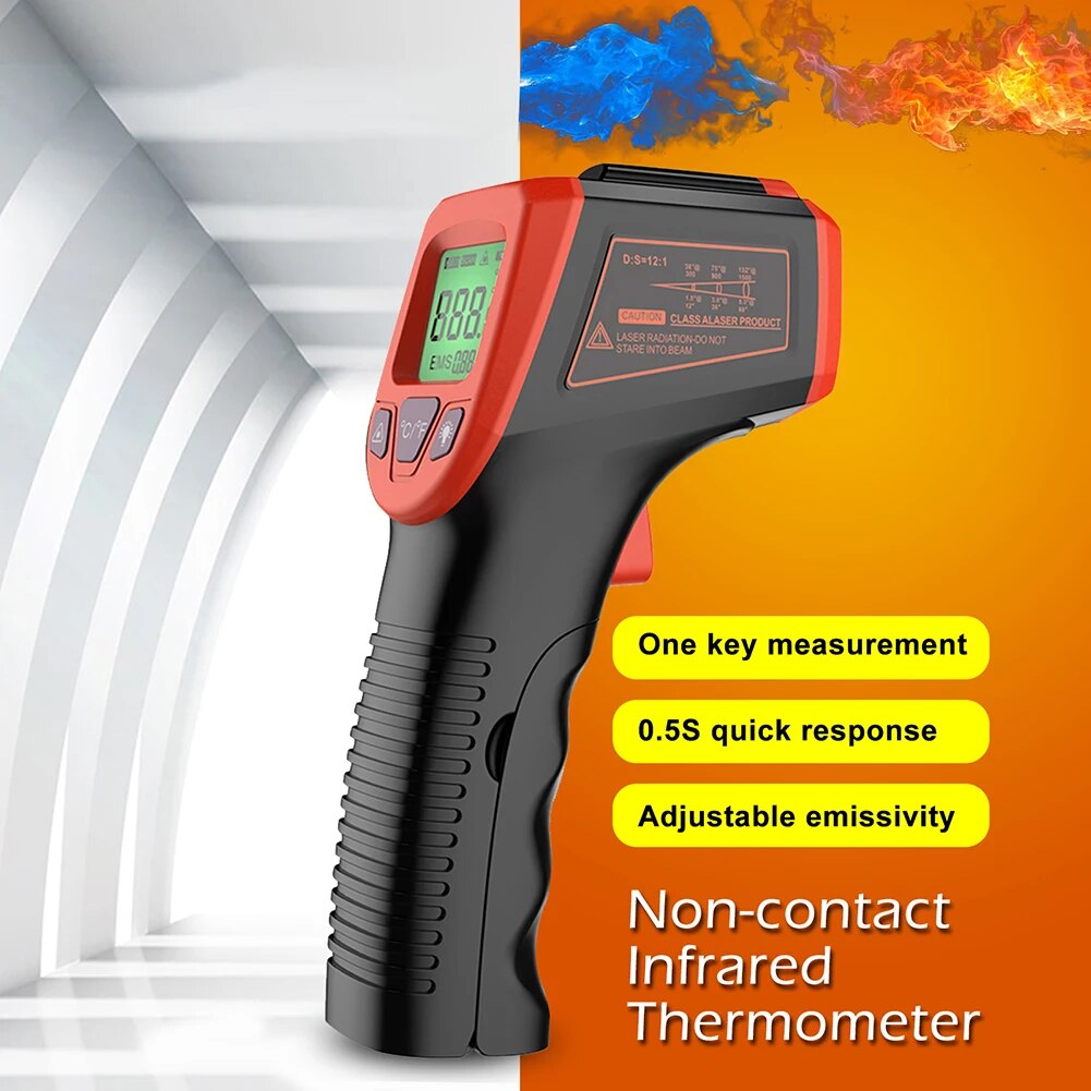 1 pc Infrarot-Thermometer Pistole Küchen öl und warmes Wasser Grill zurück Thermometer Hoch temperatur messung